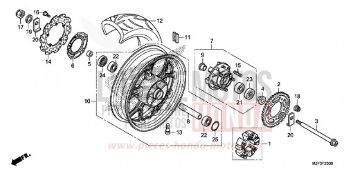REAR WHEEL CTX700AE de 2014